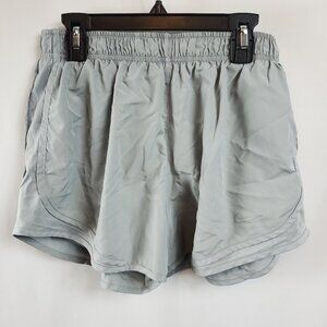 Nike Dri Fit Womens Sz Large Grey Shorts Elastic Drawstring Waist Under Wear